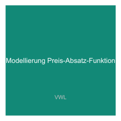 Fallstudie '2' - Modellierung Preis-Absatz-Funktion