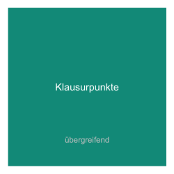 Fallstudie '8' - Klausurpunkte